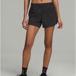 Lululemon Black Hotty Hot Shorts Tall 4 inch